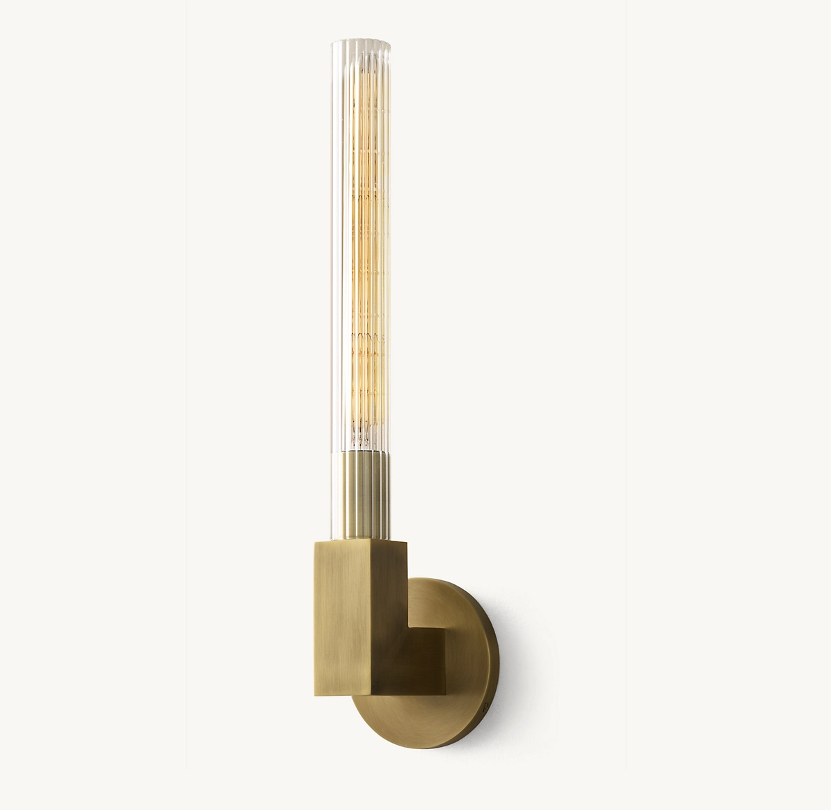 CANNELE SCONCE - Lacquered Burnished Brass