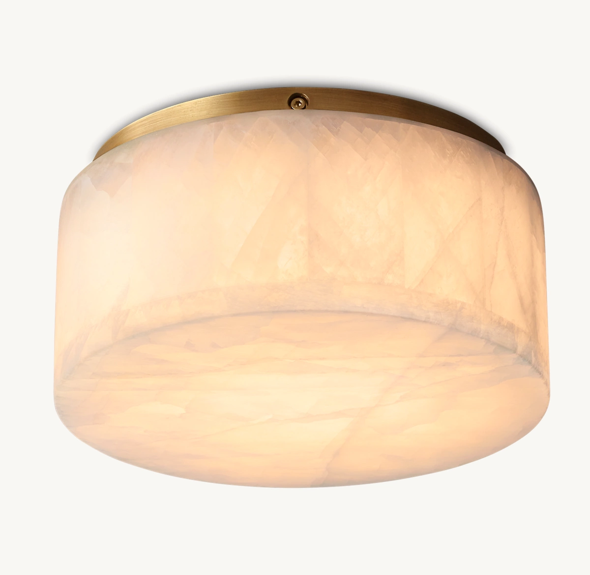RIVAGE ROUND FLUSHMOUNT - Lacquered Burnished Brass