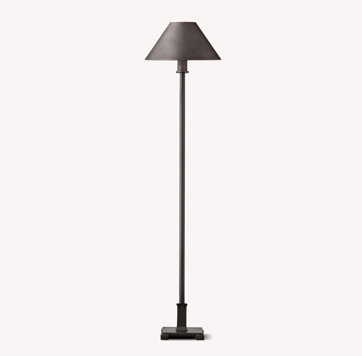 PETITE CANDLESTICK METAL SHADE BUFFET LAMP - Bronze