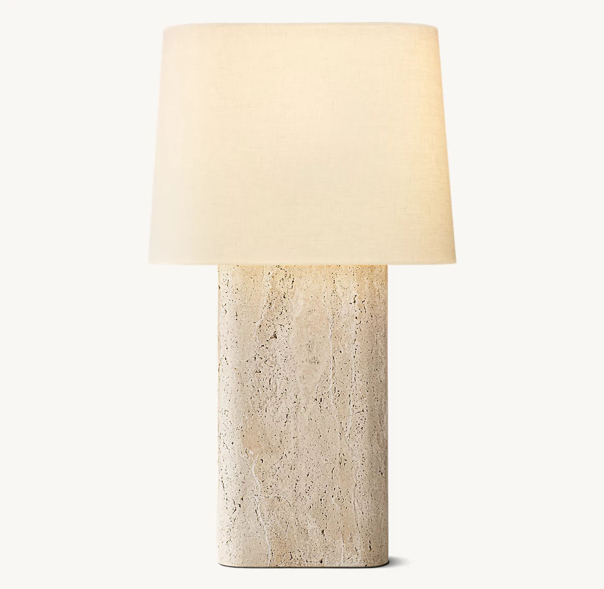 ALDO TRAVERTINE TABLE LAMP - Travertine