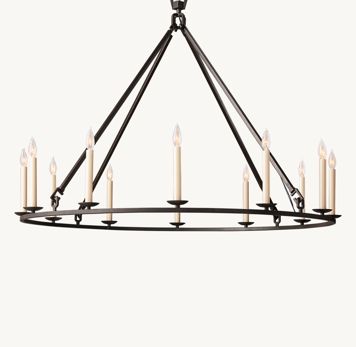 19TH C. ENGLISH OPENWORK ROUND CHANDELIER 50