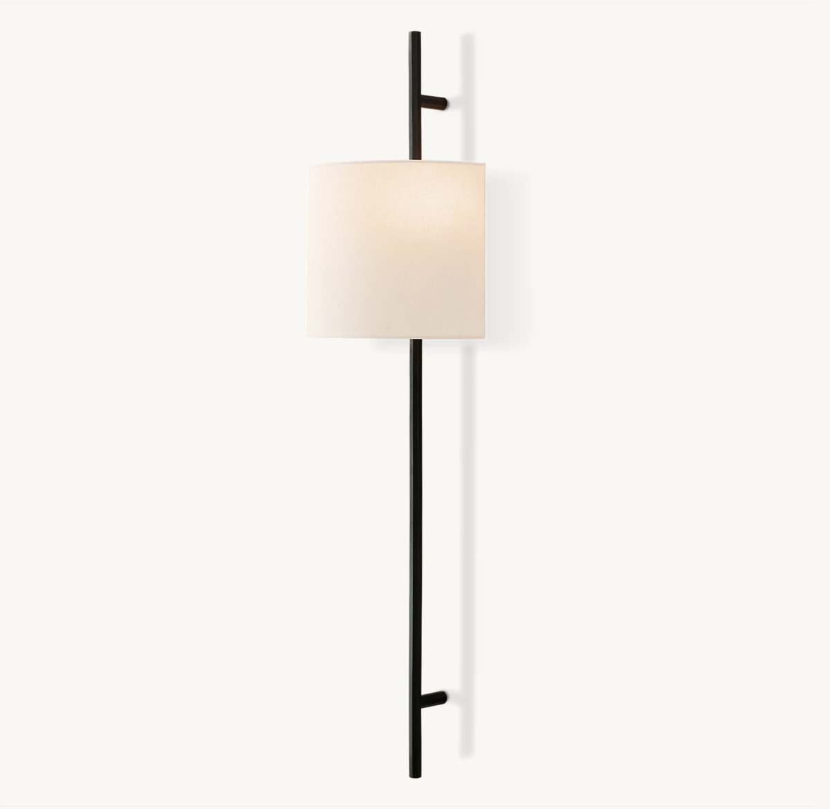 VELA OCTAGONAL BAR SCONCE - ROUND SHADE - Bronze