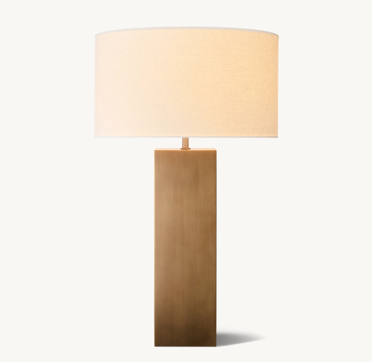 SAREZZO METAL SQUARE TABLE LAMP - Vintage Brass