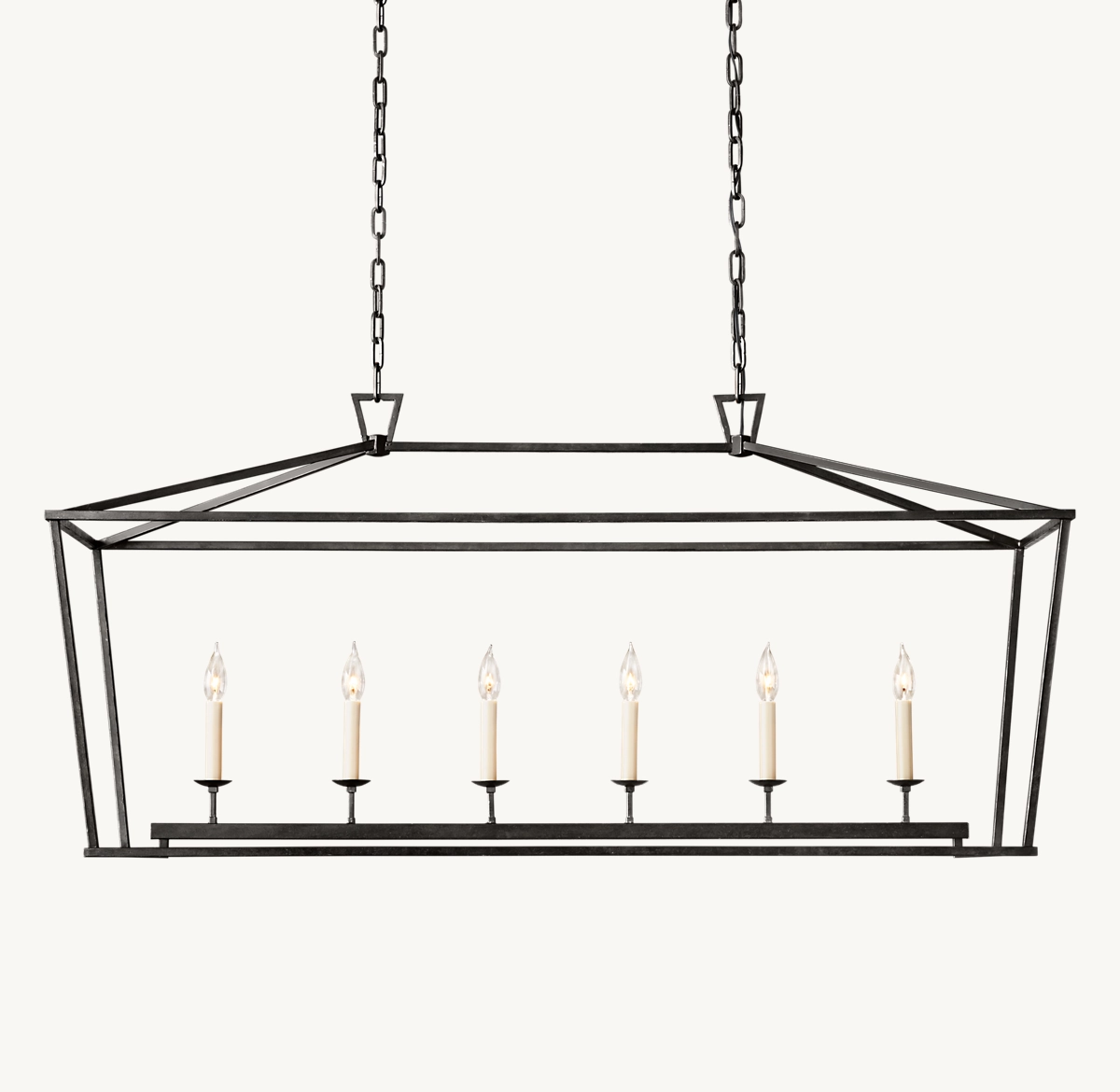 19TH C. ENGLISH OPENWORK RECTANGULAR CHANDELIER 54