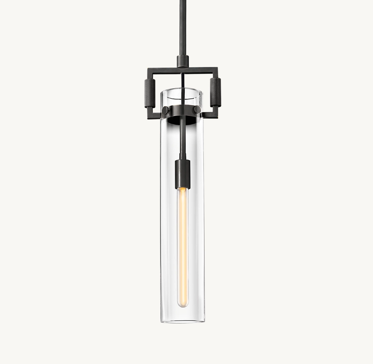 MACHINIST GLASS CYLINDER PENDANT - Bronze