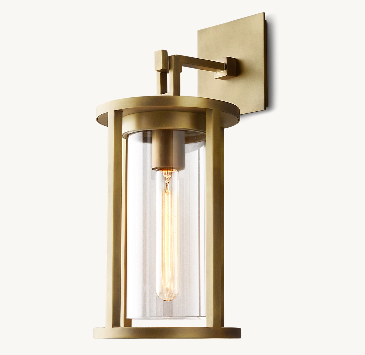 PÉTRUS ROUND SCONCE - Lacquered Burnished Brass