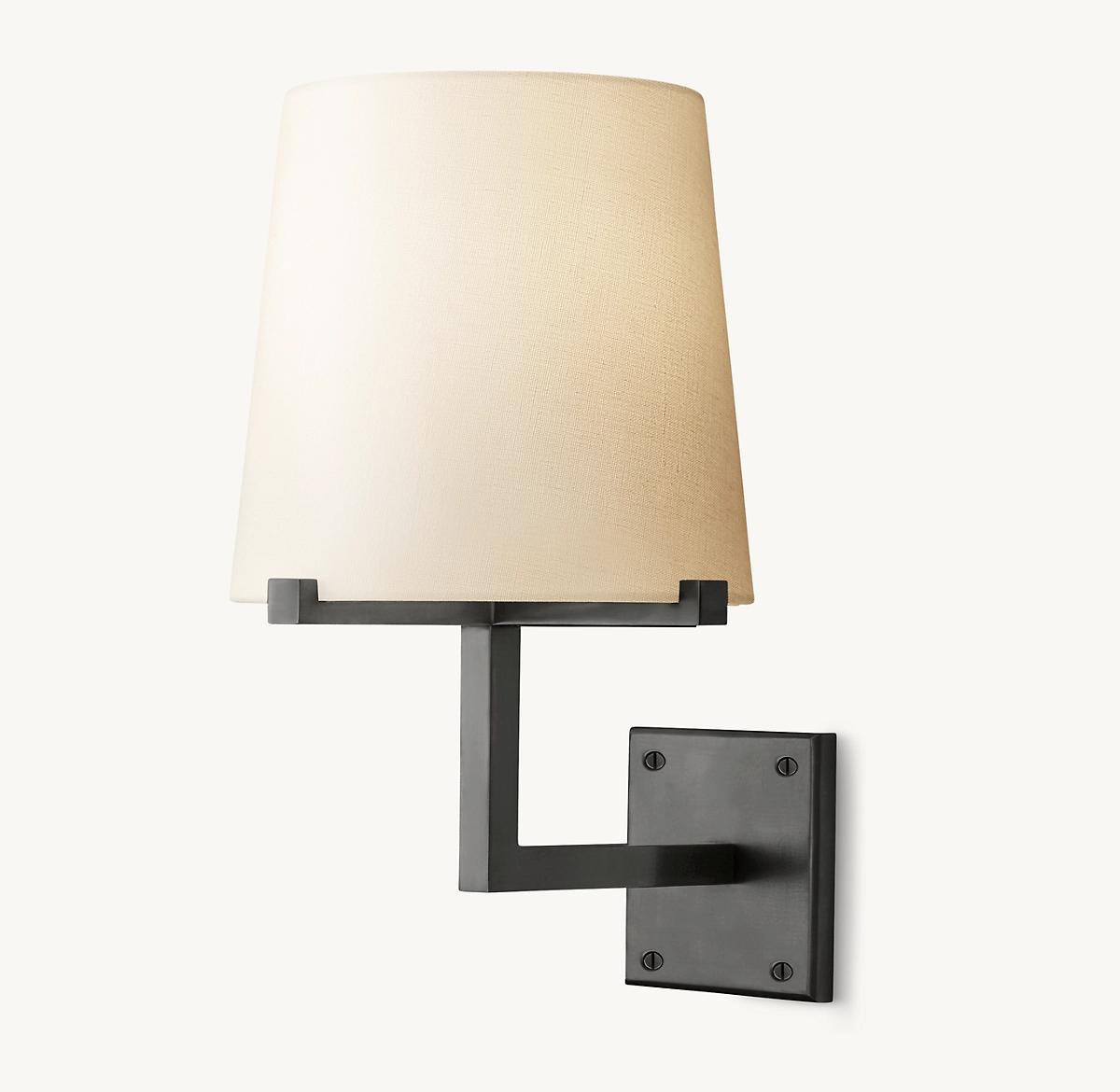 PAUILLAC FABRIC SHADE GRAND SCONCE - Bronze
