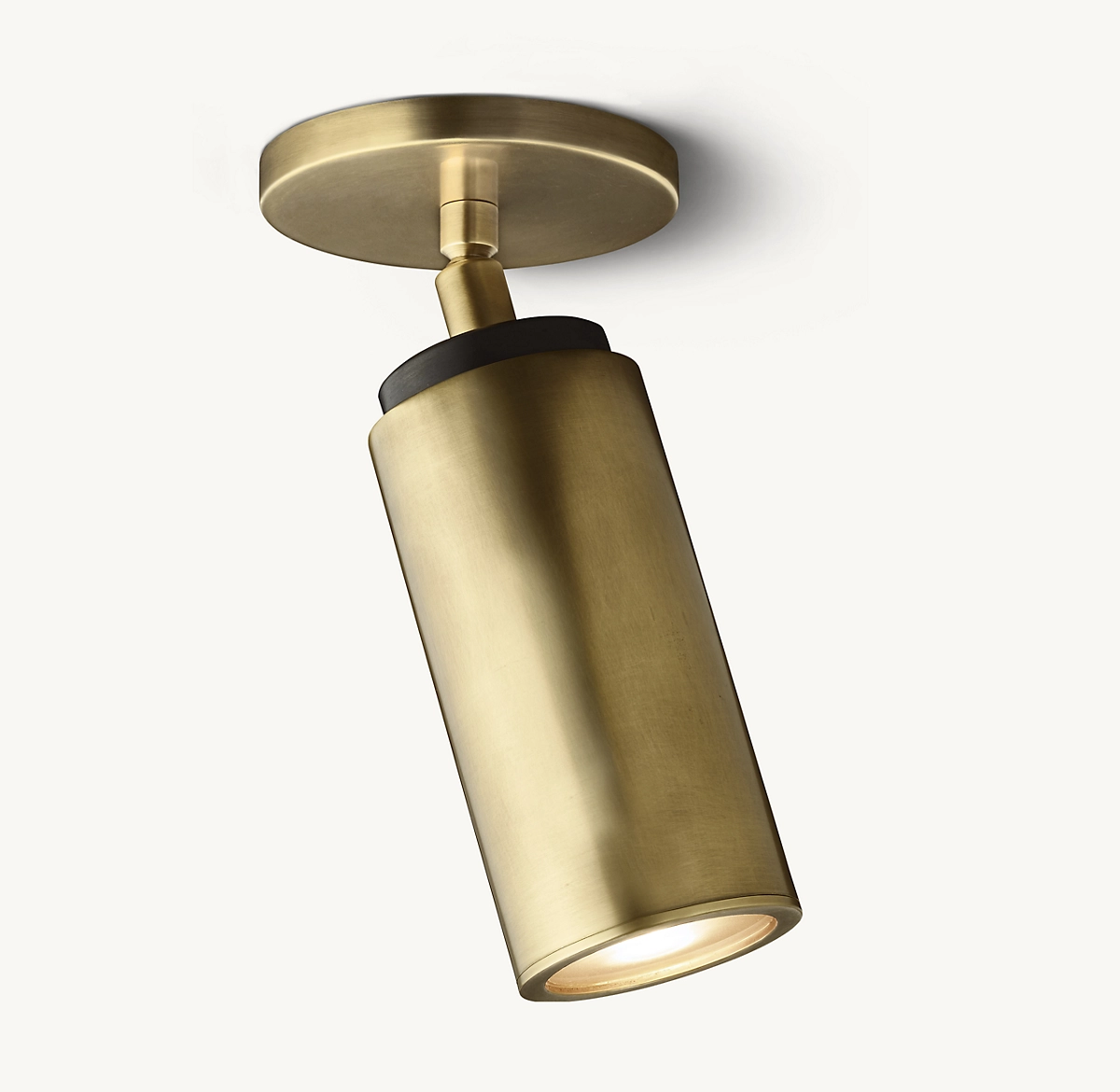 CHAMPEAUX PIVOTING FLUSHMOUNT - Lacquered Burnished Brass/ Bronze