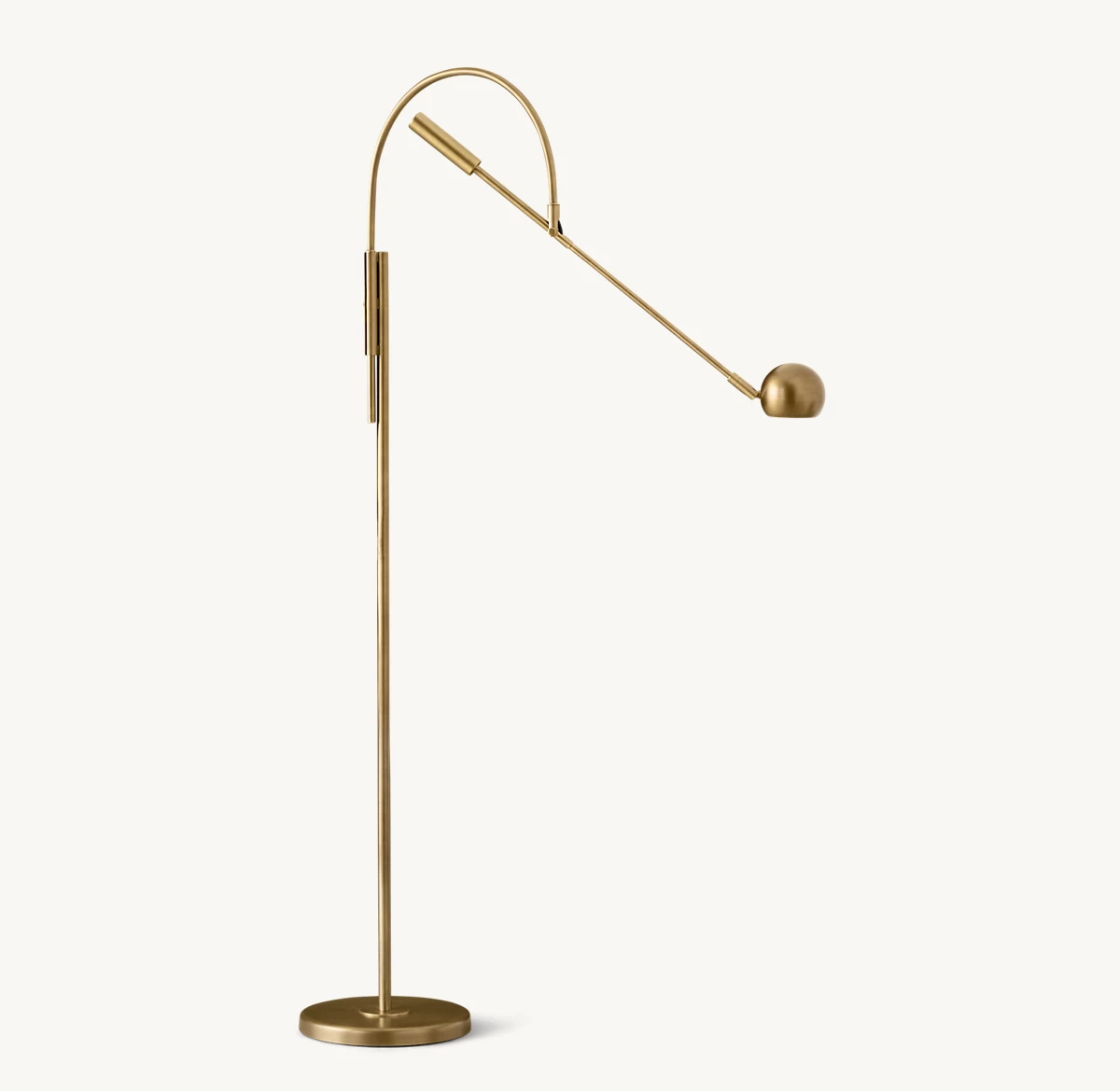 ORBITER II™ TASK FLOOR LAMP - Lacquered Burnished Brass