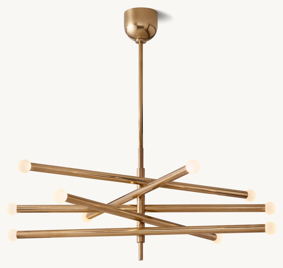 ROUSSEAU 10-LIGHT MOBILE ORB CHANDELIER - Vintage Brass